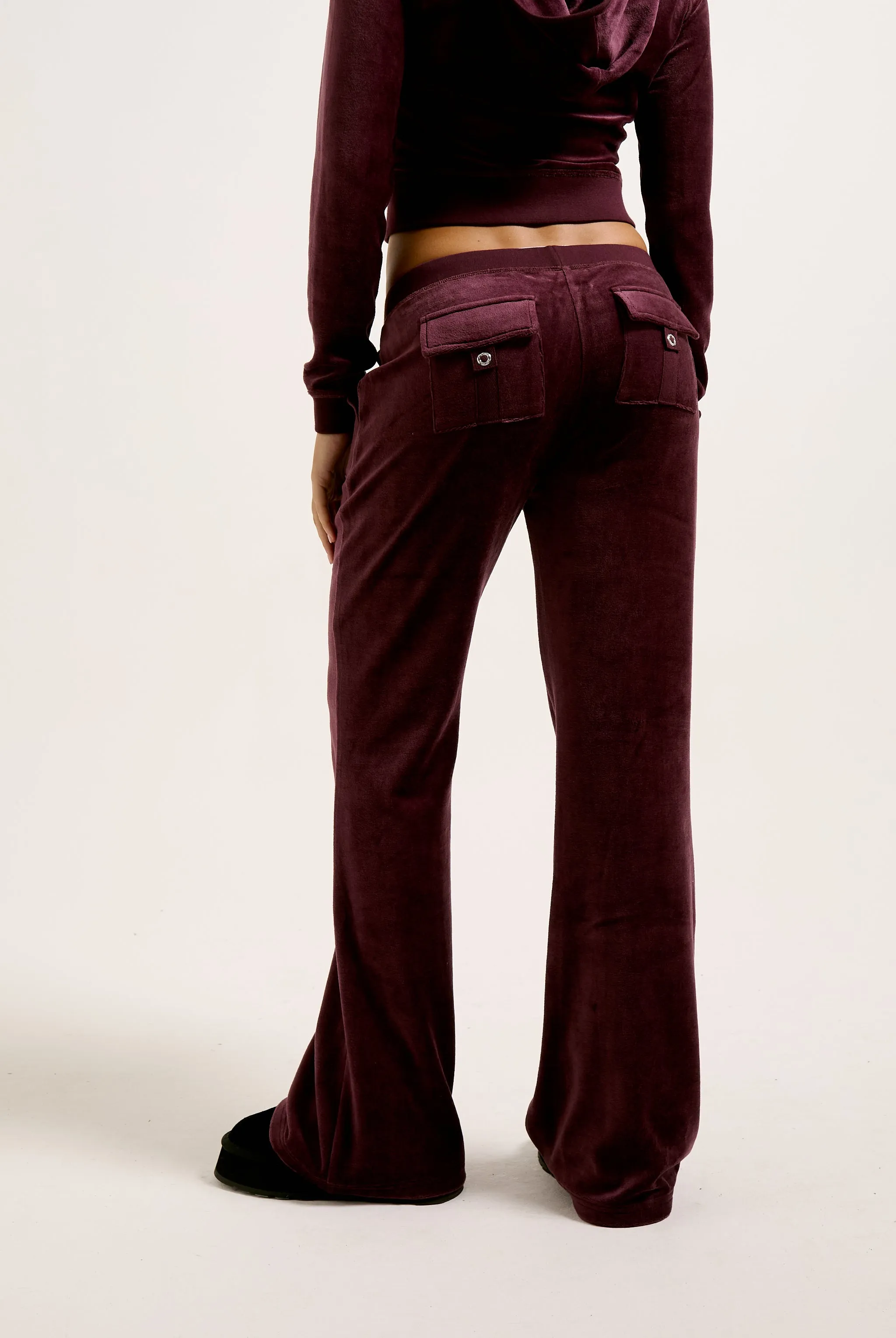 WINETASTING  ULTRA LOW RISE BAMBOO VELOUR HERITAGE POCKETED BOTTOMS